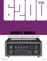 McIntosh MA-6200 - Owners manual